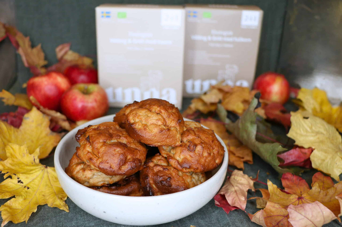 Näringsrika mellanmålskakor med äpple &amp; kanel