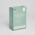 Unna baby food packaging box on a light gray background